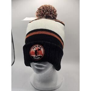 Mars Explorer Knit Beanie Cap American Needle One Size Multi-Striped Pom Pom Hat